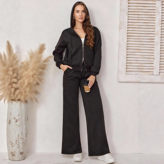 Damen Kapuzen-Sweatjacke mit Teddyfutter, Reißverschluss und Kordelzug Shop Nory