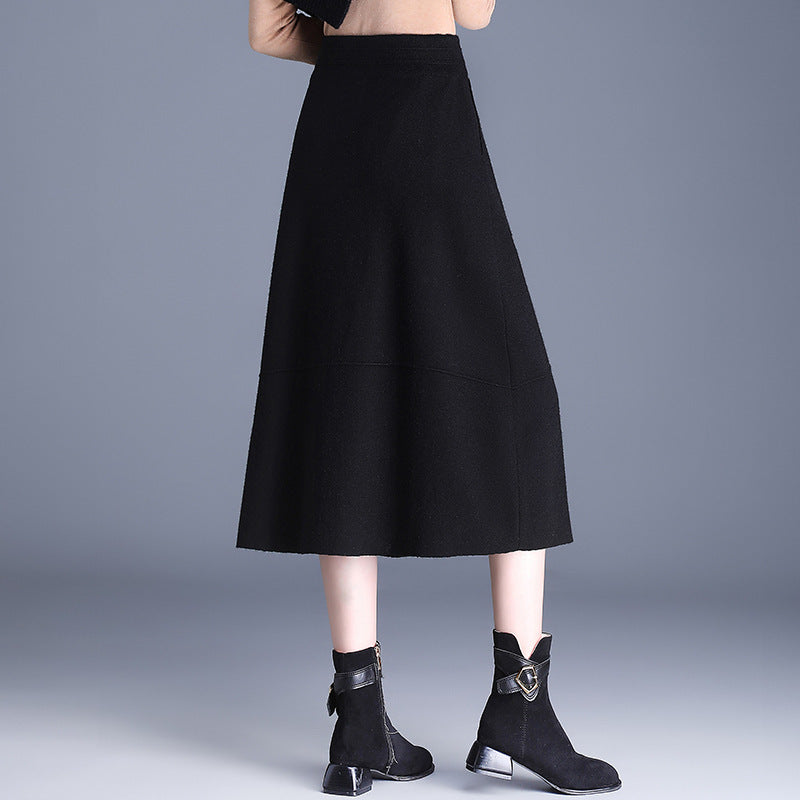 Damen Knielanger Rock mit praktischen Taschen und Knopfdetails Shop Nory