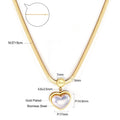 Damen Halskette mit herzförmigem Anhänger aus hochwertigem Edelstahl und luxuriöser Goldbeschichtung Shop Nory