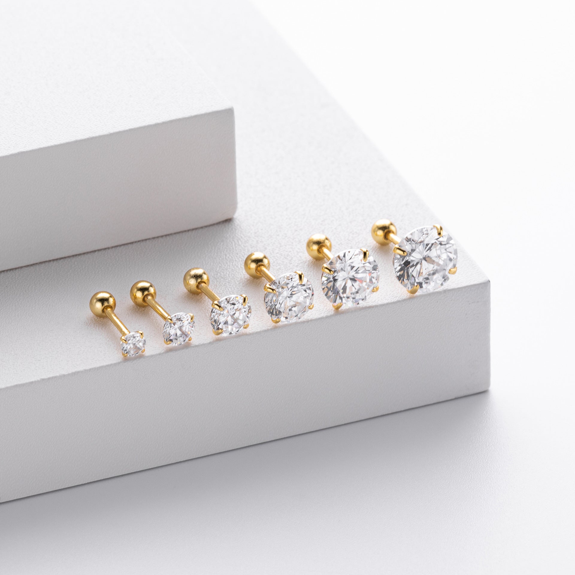 Damen Ohrstecker mit funkelndem Zirkon und hochwertigem 925 Sterling Silber Shop Nory