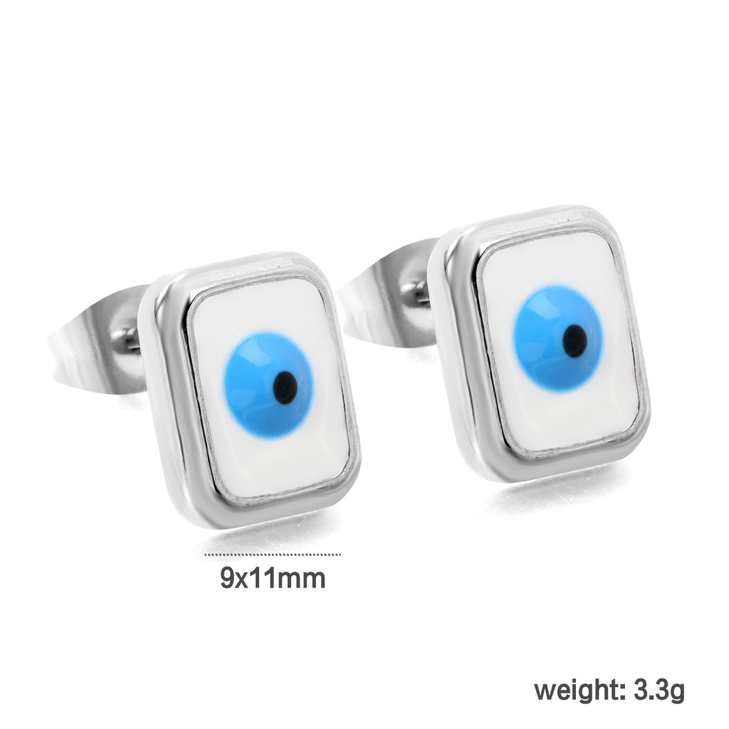 Damen Ohrstecker mit kreativen Auge-Design und goldfarbener Umrandung Shop Nory