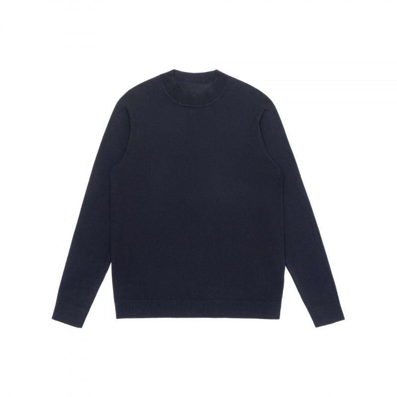 Herren Feiner Merino‑Mix Rundhals‑Pullover mit schmaler Silhouette und gerippten Abschlüssen Shop Nory