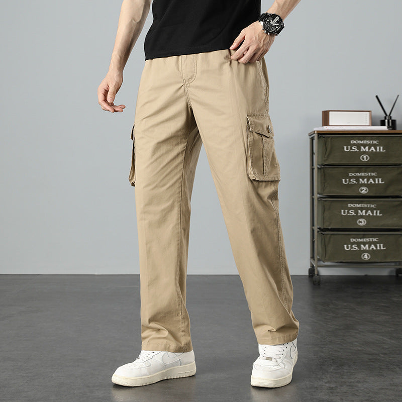 Herren Lässige Canvas-Cargohose mit großen Klappentaschen, Relaxed Fit & verstärkten Nähten Shop Nory