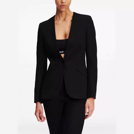 Damen Cape-Ärmel Tailoring-Blazer mit taillierter Silhouette und ausgestellter Hose mit Beinschlitz Shop Nory