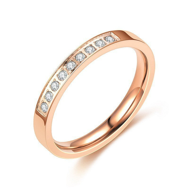Damen Eleganter Ring mit funkelndem Zirkonia-Besatz Shop Nory