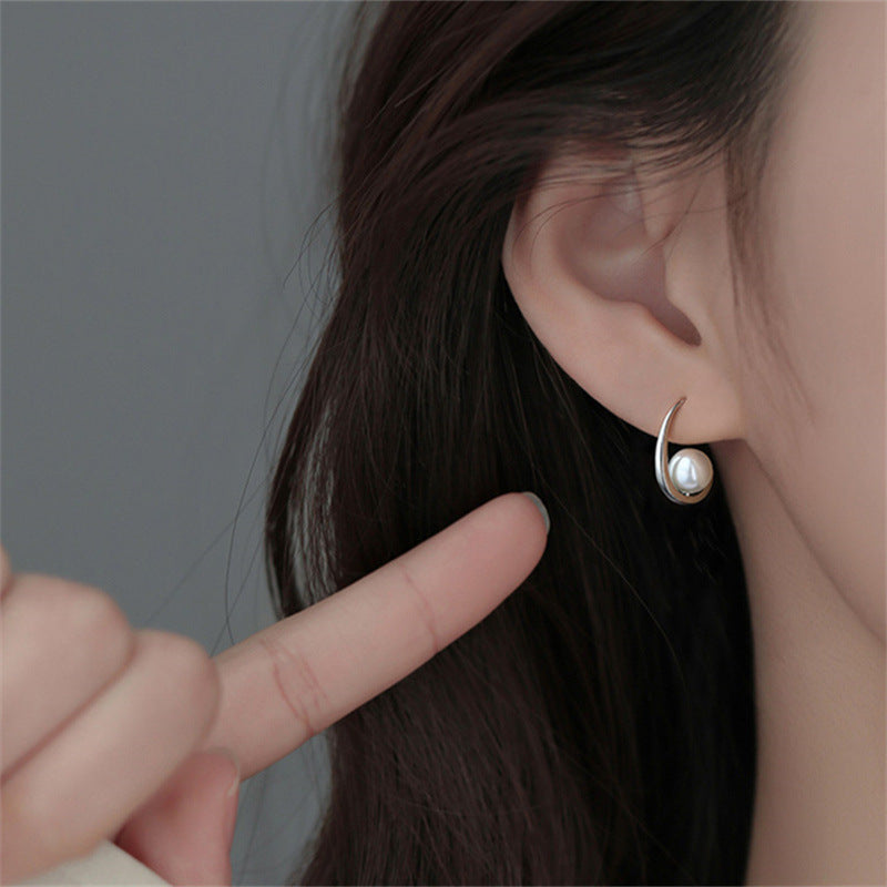 Damen Ohrringe mit elegantem Perlenmotiv und hochwertigem Silberdesign Shop Nory