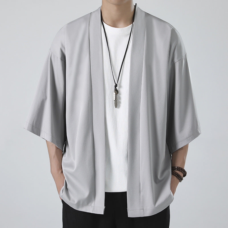 Herren kimonoartige Kurzarmjacke im Oversize-Schnitt Shop Nory