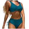 Damen Hochgeschnittener Bikini mit raffiniertem Wickeldetail