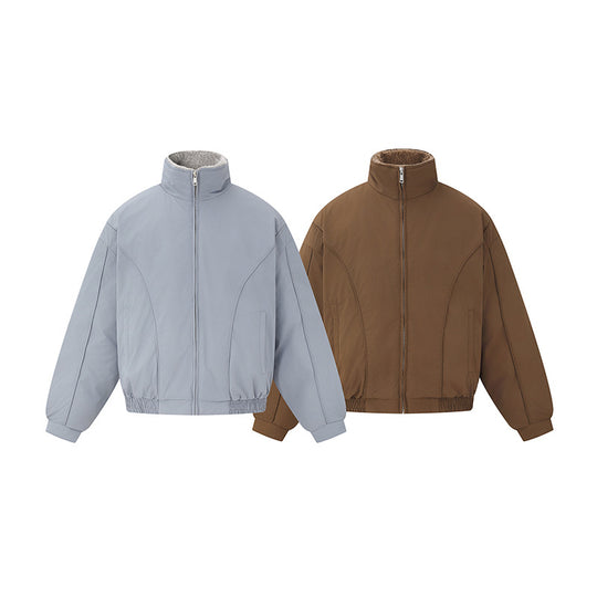 Unisex Boxy Isolationsblouson mit hohem Stehkragen und Teddyfutter Shop Nory