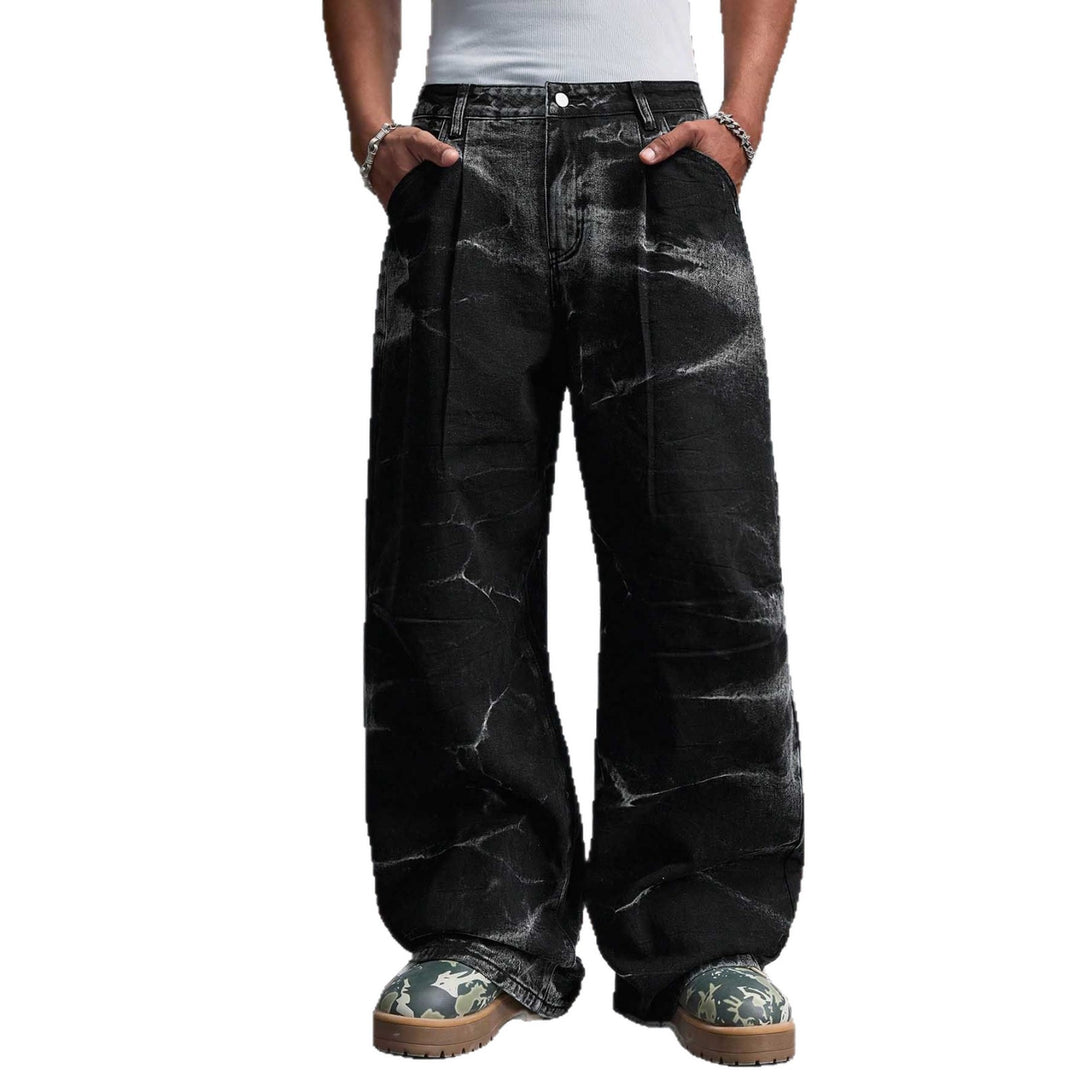 Herren Weit geschnittene Denim-Hosen mit besonderem Waschungseffekt Shop Nory