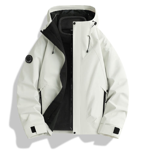 Herren wasserdichte Softshelljacke mit Kapuze und Fleece-Innenfutter Shop Nory