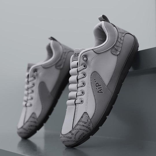 Herren Moderner Low-Top Lederimitat-Sneaker mit gepolstertem Schaft und profilierter Gummisohle Shop Nory