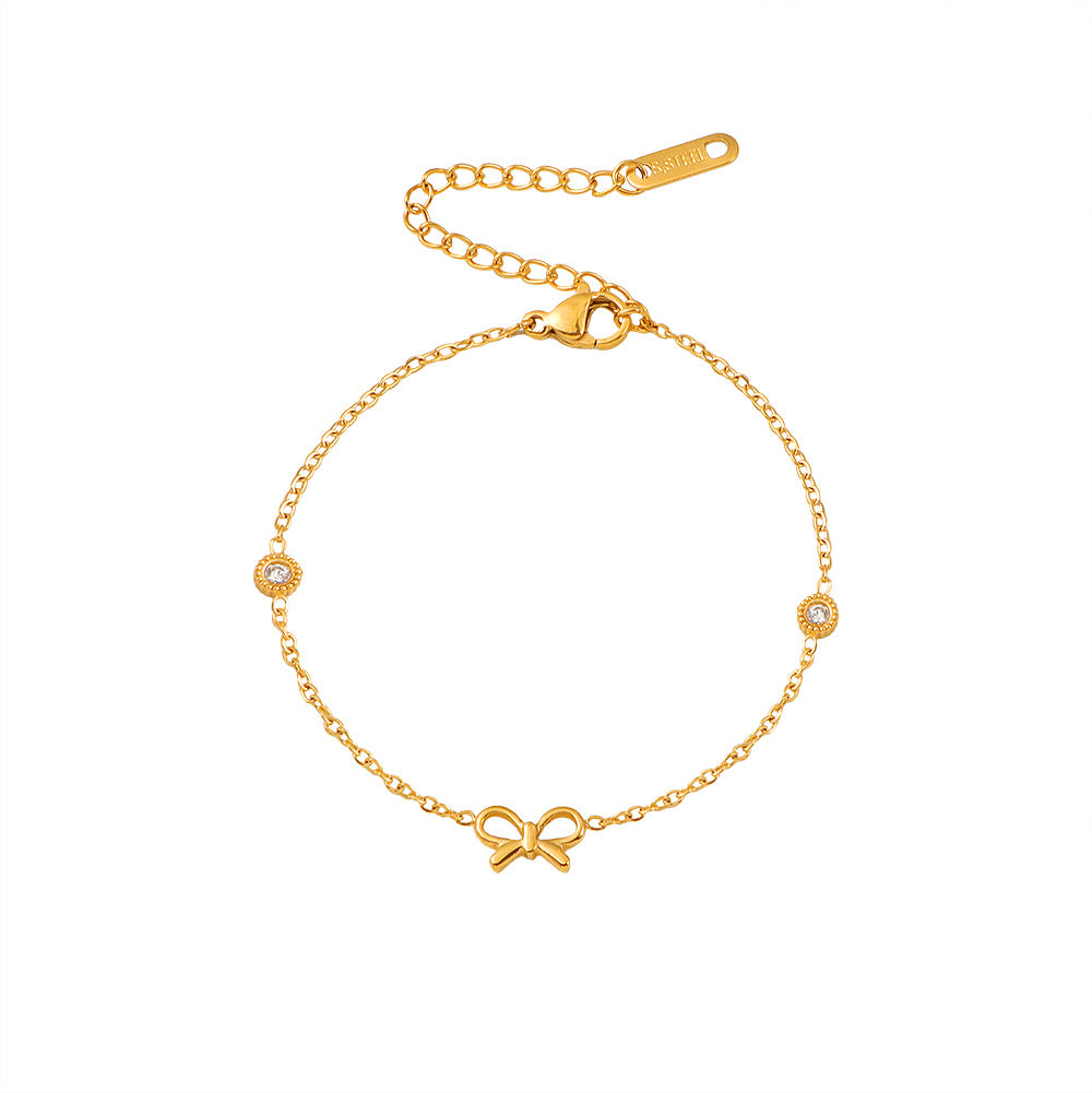 Damen Dainty Bow Charm Armband Shop Nory