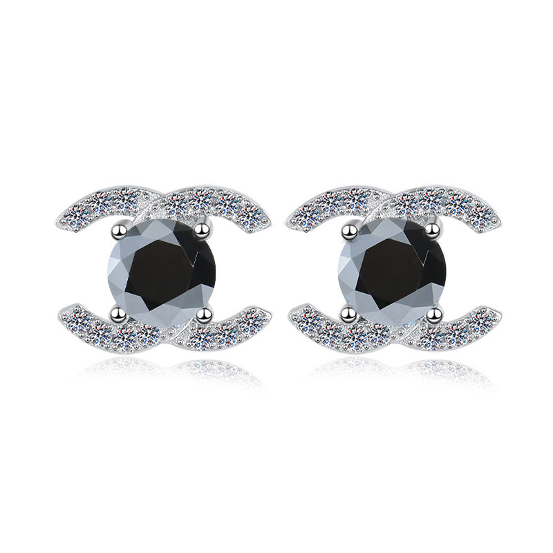 Damen-Ohrstecker mit buntem Kristall-Element und funkelndem Design Shop Nory