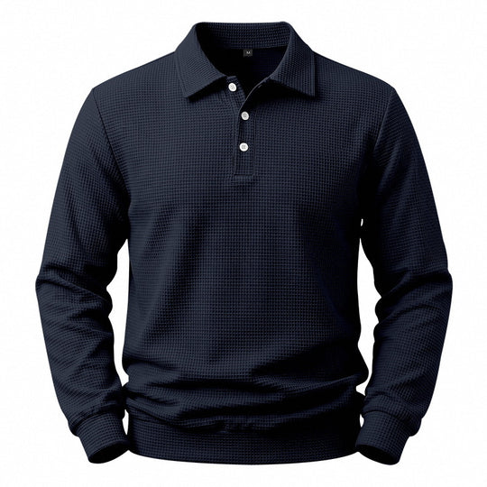 Herren Langarm-Polo aus Waffelpiqué mit Stretchkomfort Shop Nory