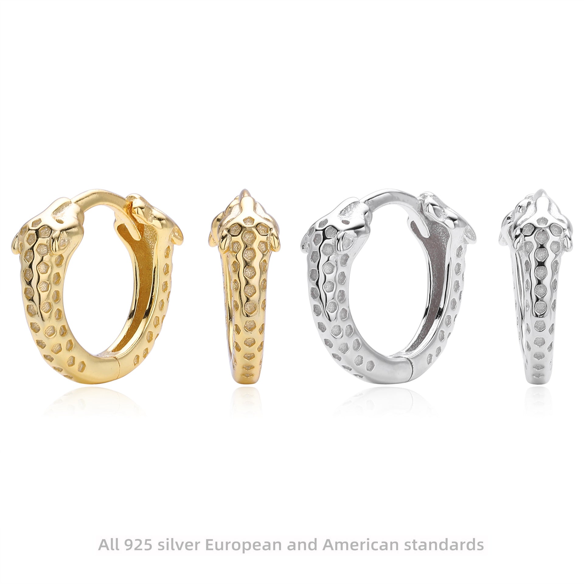 Damen Creolen im Schlangen-Design aus 925er Sterling Silber Shop Nory