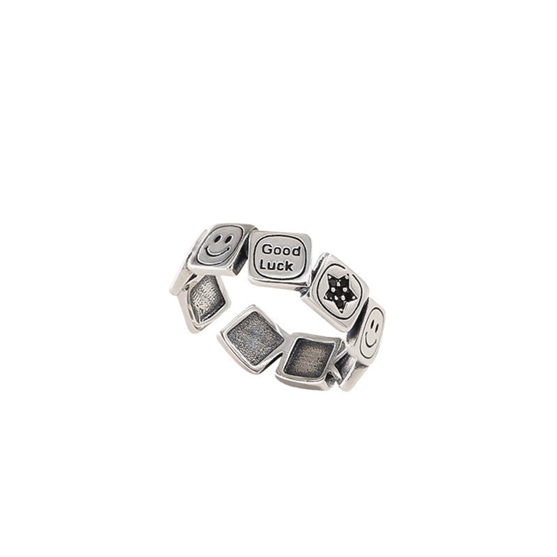 Damen verspielter Ring mit bunten Emoji-Motiven Shop Nory