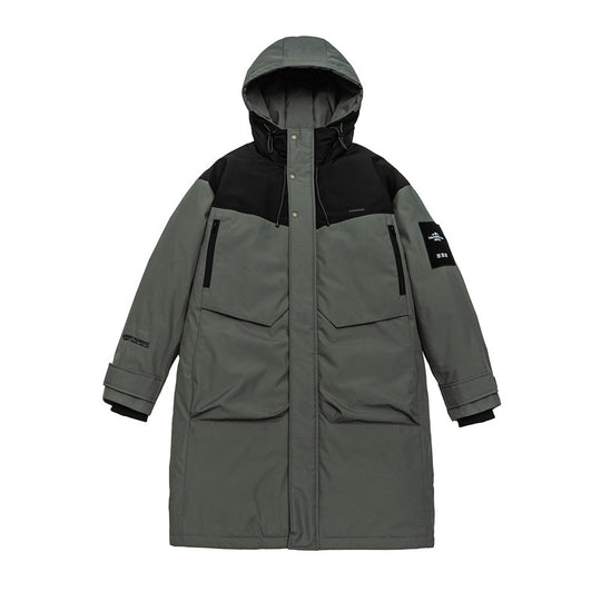 Herren Langer Thermo-Parka mit Kapuze und Verstärkten Schultern Shop Nory