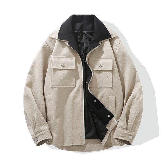 Herren trendige Übergangsjacke mit zwei praktischen Taschen