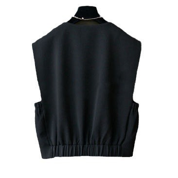 Damen Modische ärmellose Weste mit Knopfdetails Shop Nory