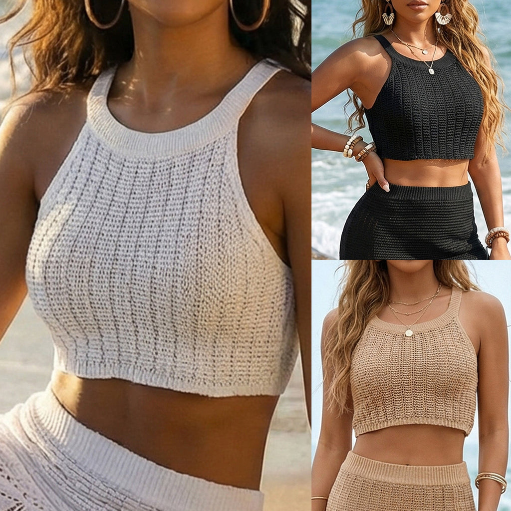 Damen gehäkeltes Crop-Top mit hochwertigem, atmungsaktivem Material