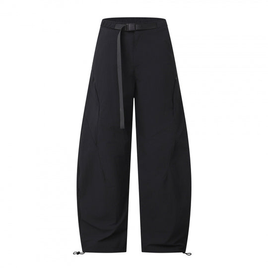 Damen Weite Cargo-Hose mit Tunnelzugbund, integriertem Webgürtel und verstellbaren Kordelabschlüssen Shop Nory