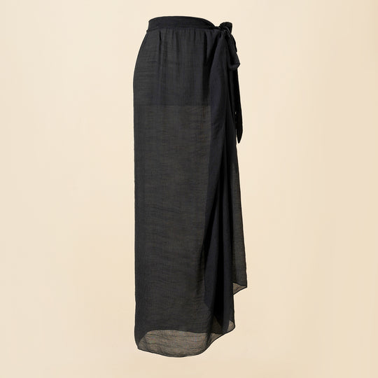 Damen Maxirock mit Wickelband und leichter Crêpe-Qualität Shop Nory