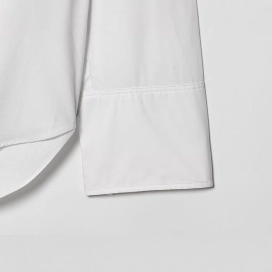 Damen Seidige Schluppenbluse mit Zierschal und verlängertem Rückensaum Shop Nory