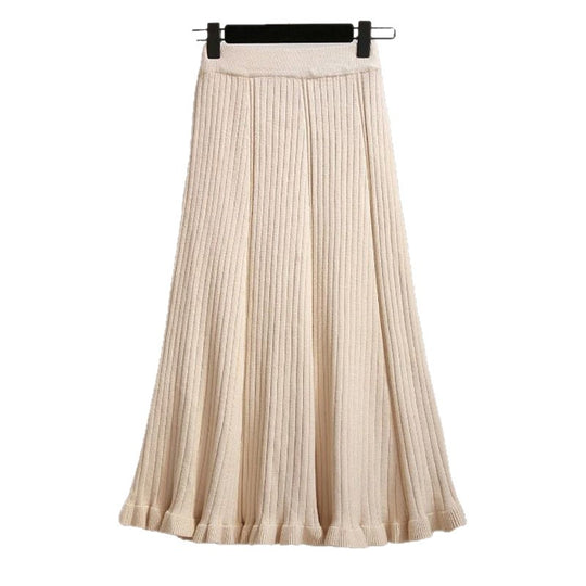 Damen Plissierter Rock mit voluminösem Saum Shop Nory