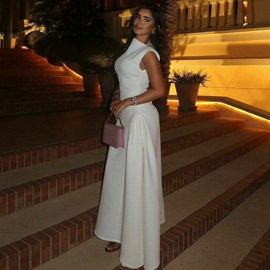 Damen Elegantes langes Abendkleid im minimalistischen Stil
