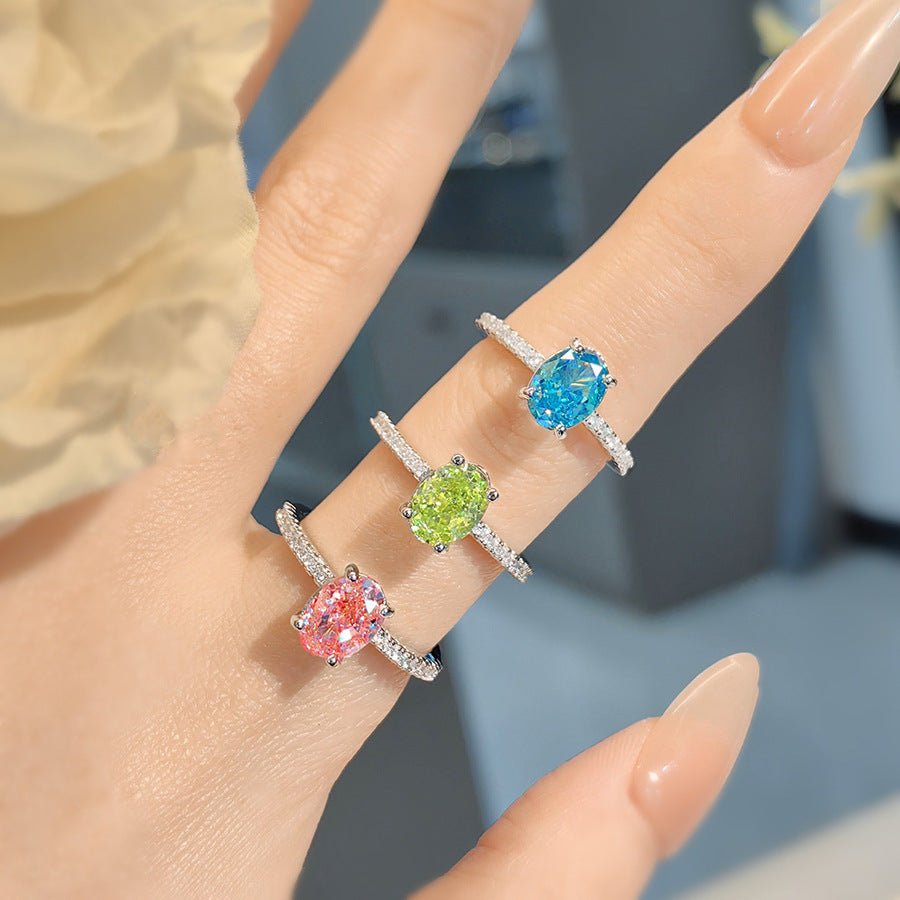 Damen eleganter und zierlicher Ring mit ovalem Zirkonia Shop Nory