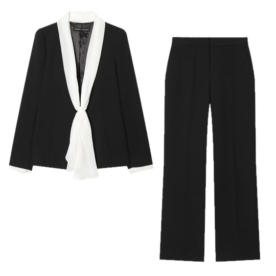 Damen Weite High‑Waist-Hose mit elastischem Bund, Bügelfalte und Seitentaschen Shop Nory