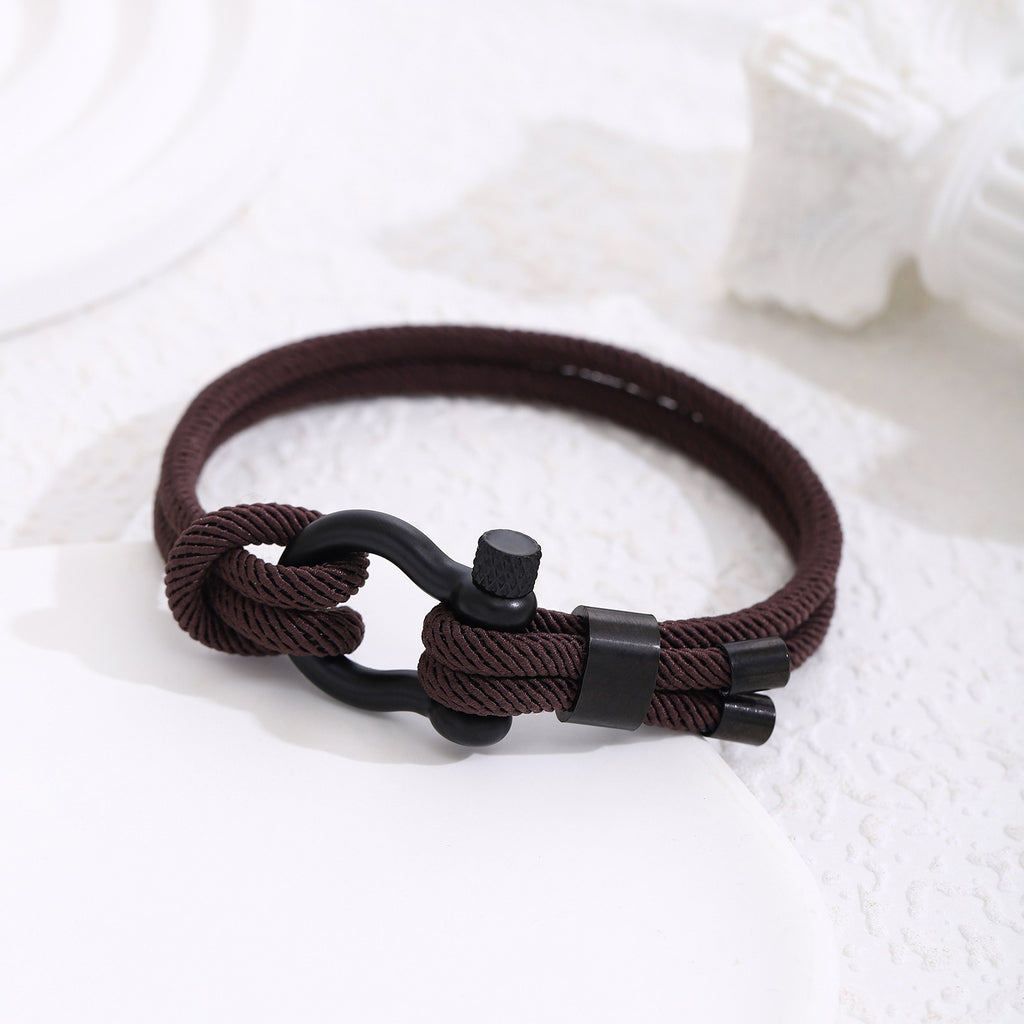 Herrenarmband aus geflochtenem Paracord mit stylischem Metallverschluss Shop Nory