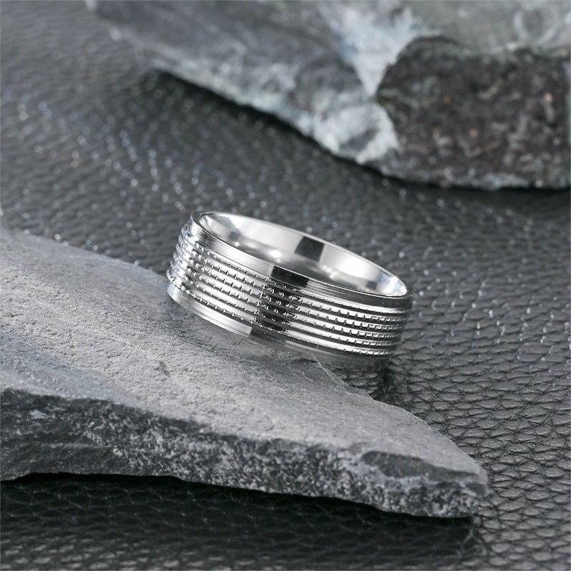 Herren Ring mit modernem, strukturiertem Oberflächendesign Shop Nory