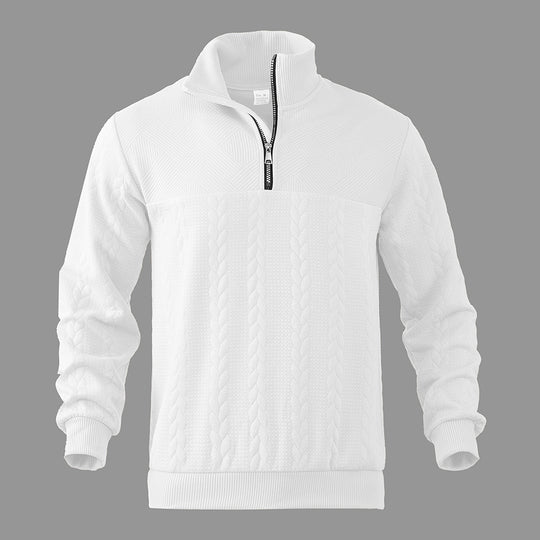 Herren Halbzip-Pullover mit Zopfstrick-Optik und Strukturpaneelen Shop Nory