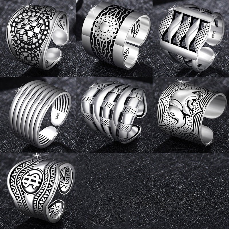 Damen Offener Ring mit kunstvollem Geldsymbol-Design Shop Nory