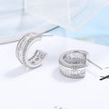 Damen Creolen mit funkelndem Zirkonbesatz und elegantem Design Shop Nory