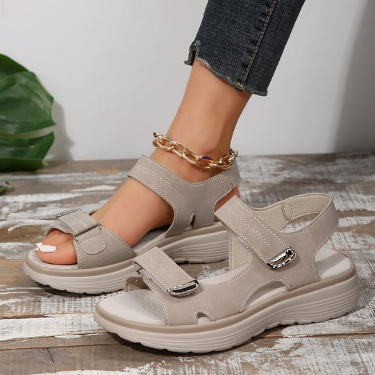 Damen Komfort-Sandalen mit verstellbaren Klettverschlüssen und gepolstertem Fußbett Shop Nory