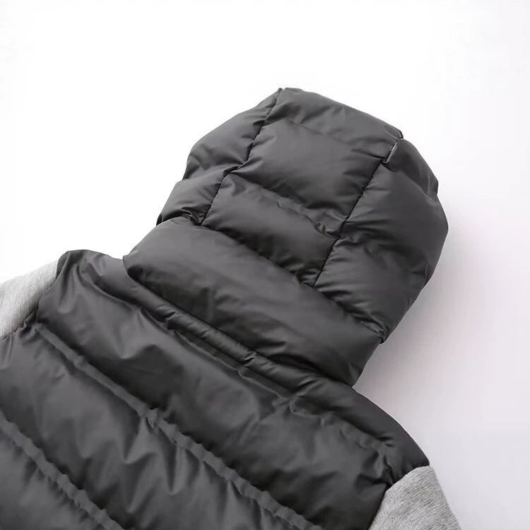 Damen Kapuzen-Hybridjacke mit gesteppter Front und Sweat-Ärmeln Shop Nory