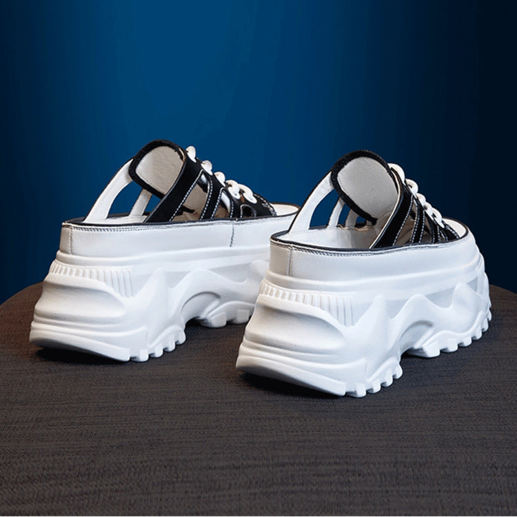 Damen Plateau-Sneaker mit luftdurchlässigem Mesh-Obermaterial und dämpfender Sohle
