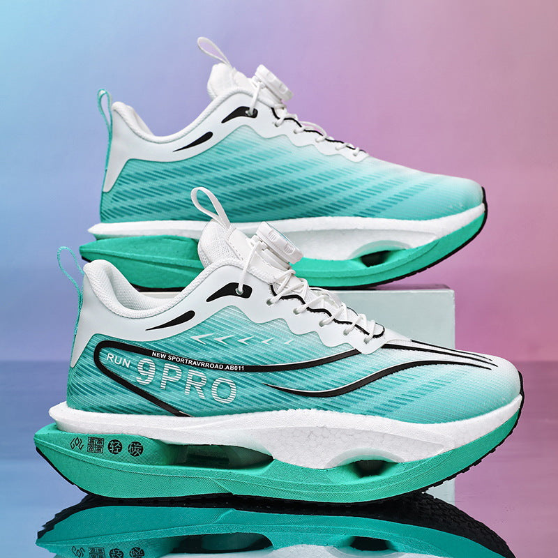 Damen Lauf- und Fitness-Sneaker mit Drehverschluss, Luftkammer-Zwischensohle und atmungsaktivem Strickoberteil Shopy Nory