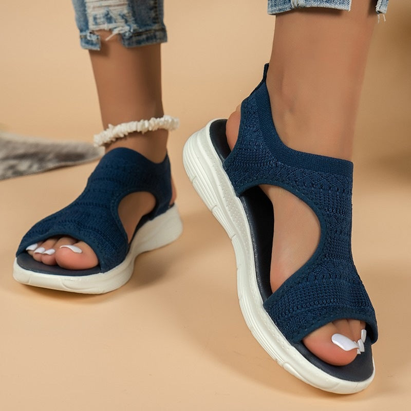 Damen Komfortable und atmungsaktive Sommerschuhe mit elastischen Einsätzen