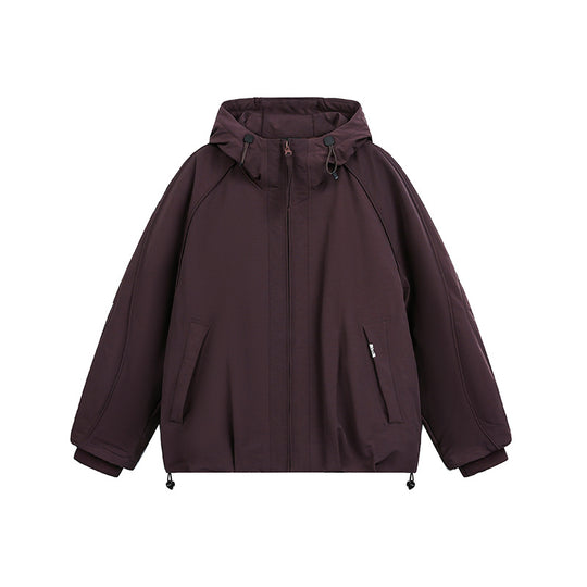 Damen Oversized wattierte Kapuzenjacke mit Raglanärmeln und Kordelzug Shop Nory