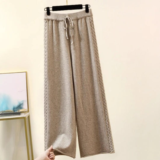 Damen Hochwertige weite Strickhose Shop Nory