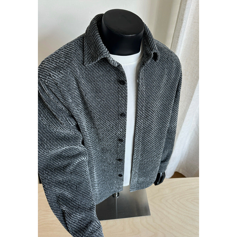 Herren Bedrucktes Langarm-Hemd Shop Nory