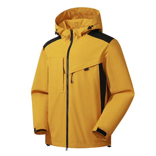 Herren Softshell Outdoorjacke mit wasserdichter Membran und verstellbarer Kapuze Shop Nory