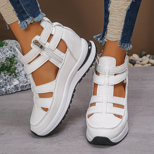 Damen sportive Sneaker-Sandalen mit atmungsaktiven Riemen und rutschfester Sohle