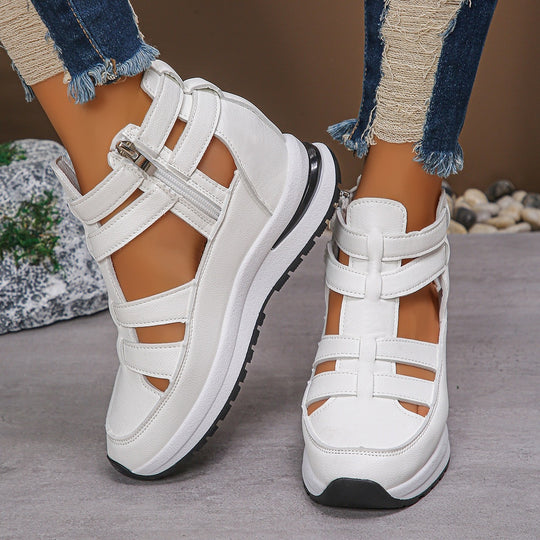 Damen Sportliche Plateau-Sandale mit geflochtenem Riemen und dämpfender Profilsohle Shop Nory