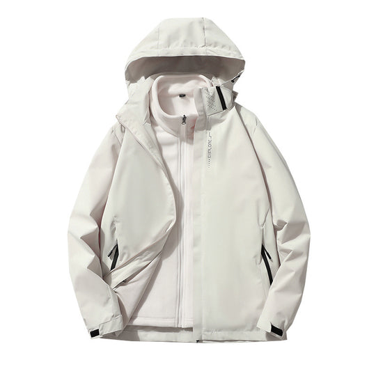 Herren Dreilagige wasserdichte Outdoor-Softshelljacke mit abnehmbarer Fleece-Innenjacke Shop Nory