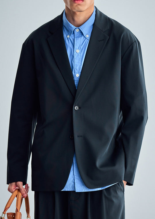 Herren Oversize-Sakko aus technischem Stretchgewebe mit Ein-Knopf-Verschluss Shop Nory